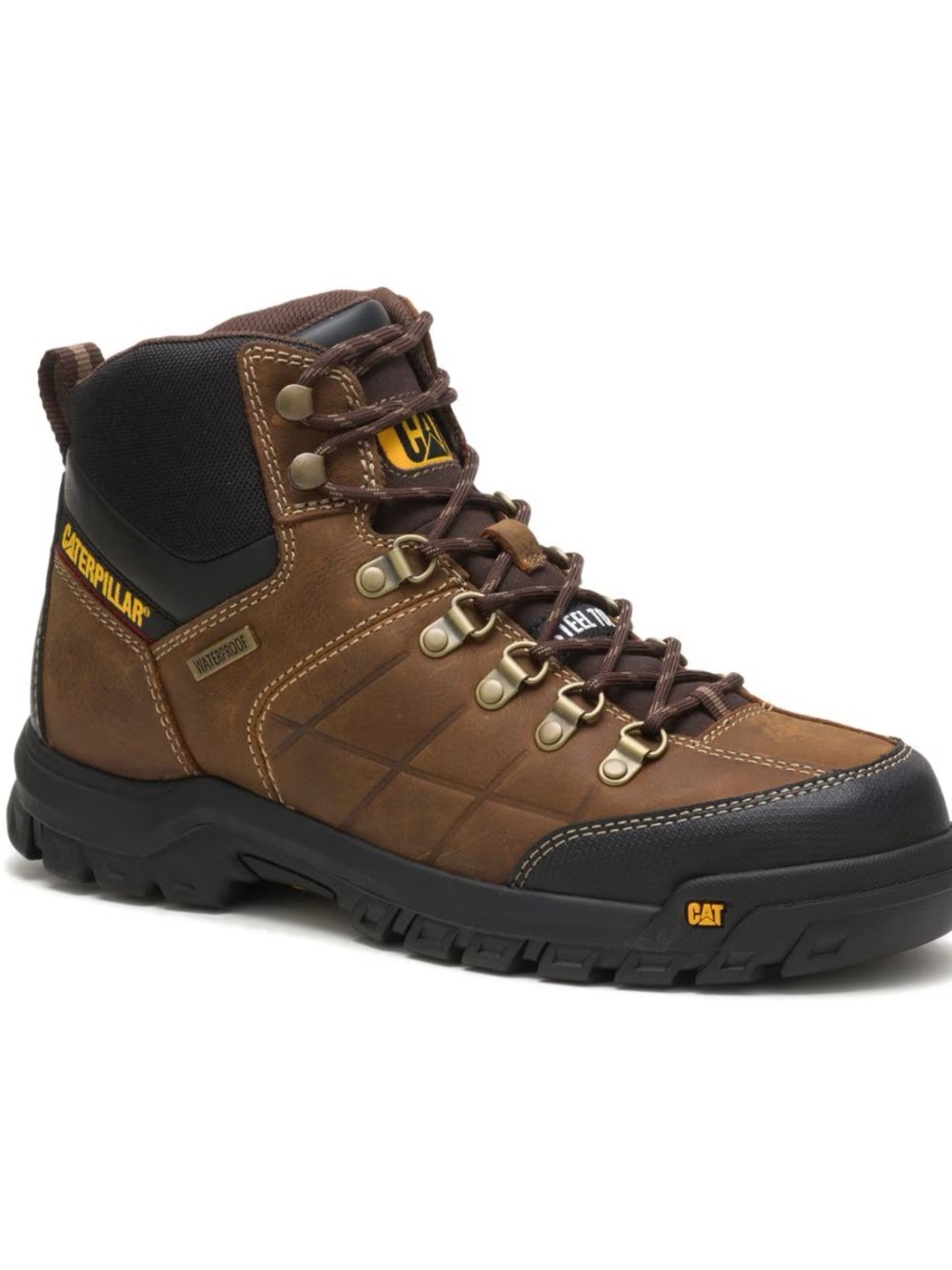 Men's Caterpillar Steel Toe Waterproof Work Boot Size 8